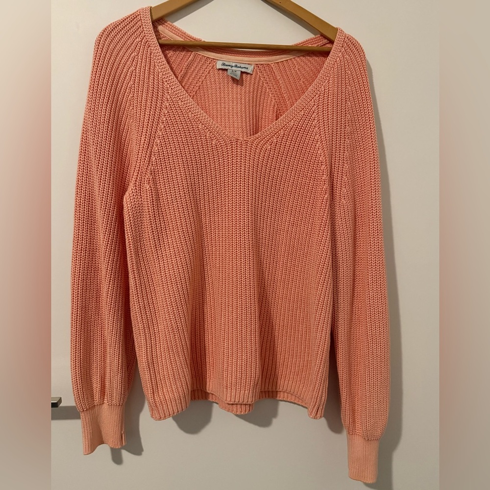 Tommy Bahama Coral V-Neck Sweater